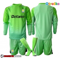 Otroške Nogometnih dresov Aston Villa Vratar Gostujoči 2025-26 Dolgi rokavi (+ hlače)